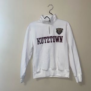 Kutztown Golden Bears White Pullover Quarter-Zip